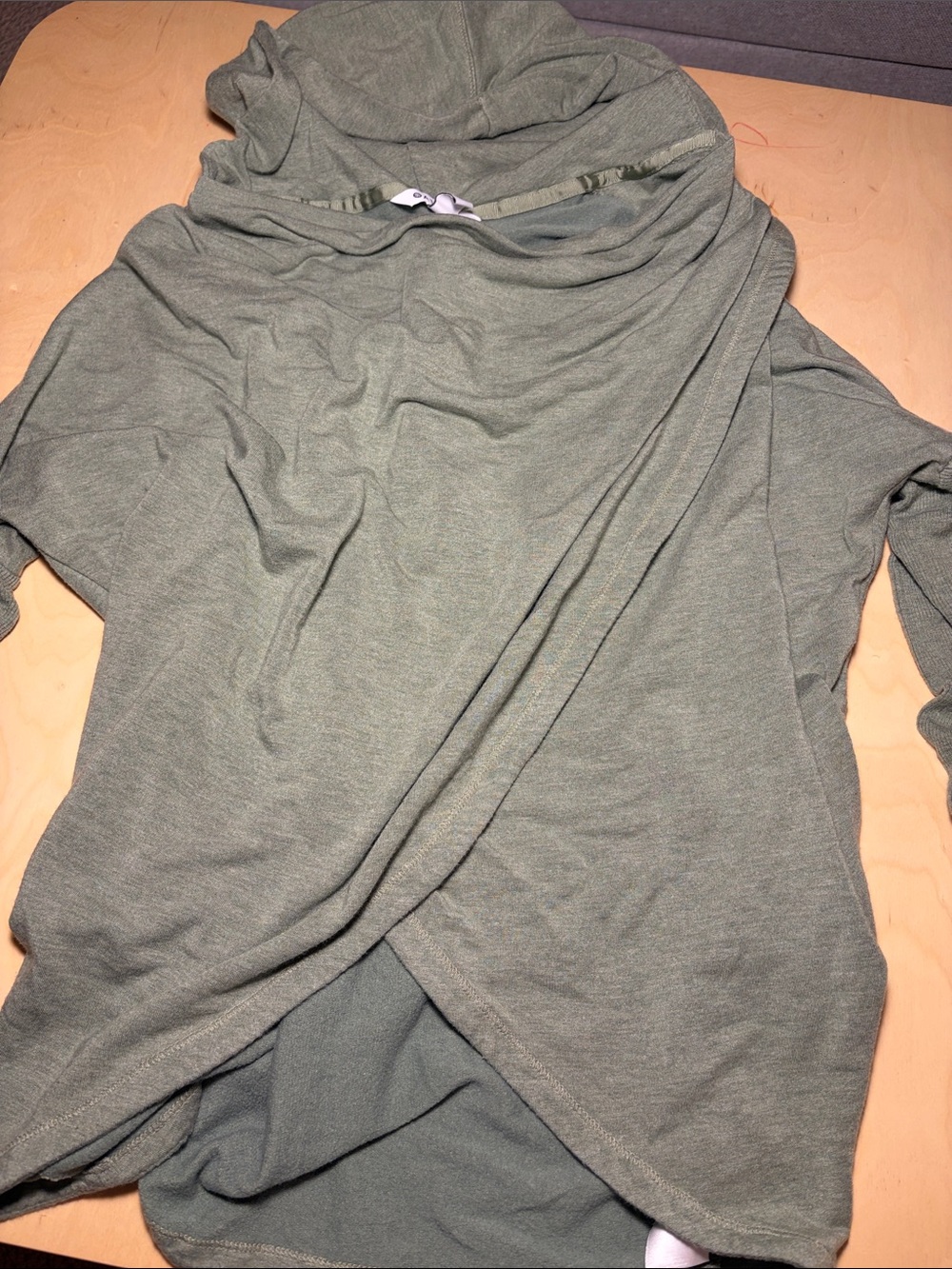 Athleta Olive Green Crossover Hooded Pullover